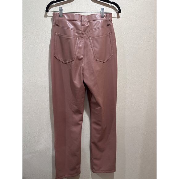 Abercrombie & Fitch 90s Straight Ultra High Rise vegan leather 27/4 - Picture 3 of 3